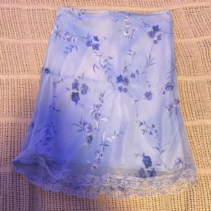 flower, medium length skirt